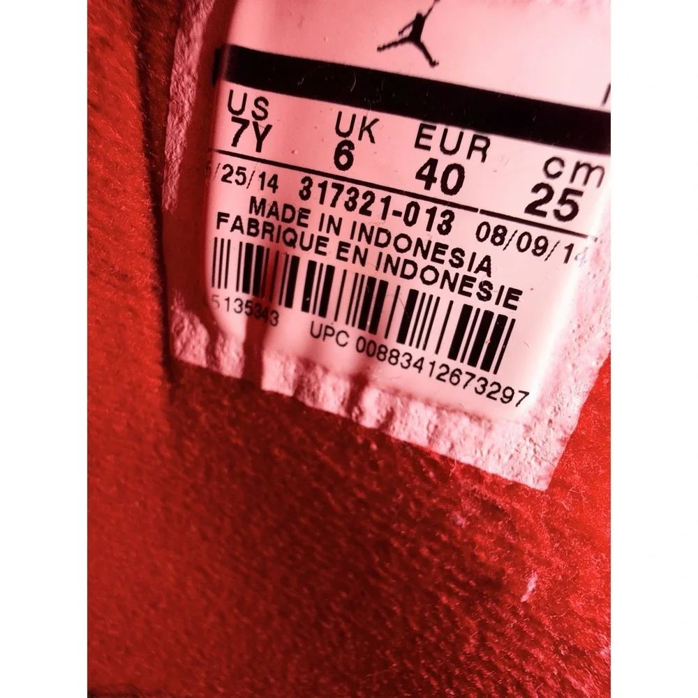 Jordan Spizike Wolf Grey Gym Red Black 317321-013‎ Size 7Y